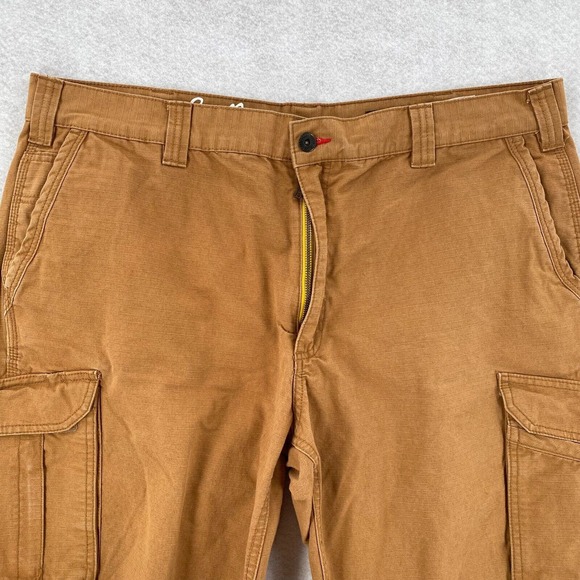 Eddie Bauer Workwear Ripstop Cargo Shorts Men 38 Beige Utility 10" Inseam Hiking - Picture 5 of 14